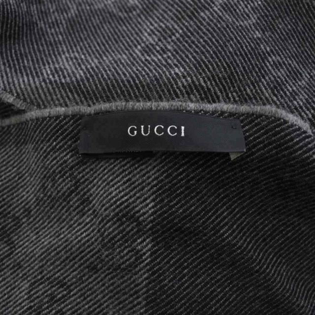 【中古】グッチ GUCCI GG柄 マフラー ストール ウール 黒 ブラック /TK ■OH レディース_4