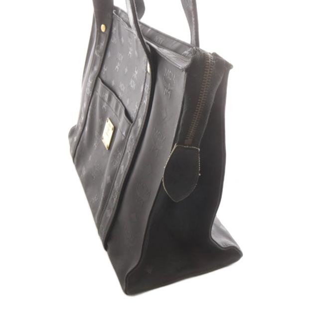【中古】エムシーエム MCM トートバッグ ショルダーバッグ ロゴ PVC 黒 ブラック /AN37 レディース_3