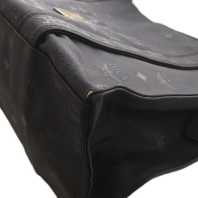 【中古】エムシーエム MCM トートバッグ ショルダーバッグ ロゴ PVC 黒 ブラック /AN37 レディース_7