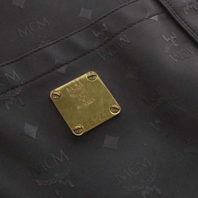【中古】エムシーエム MCM トートバッグ ショルダーバッグ ロゴ PVC 黒 ブラック /AN37 レディース_8