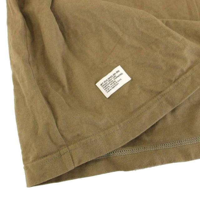 【中古】ダブルタップス WTAPS 25SS Tシャツ カットソー 4 カーキ 半袖 ラウンドネック ポケット付き_4