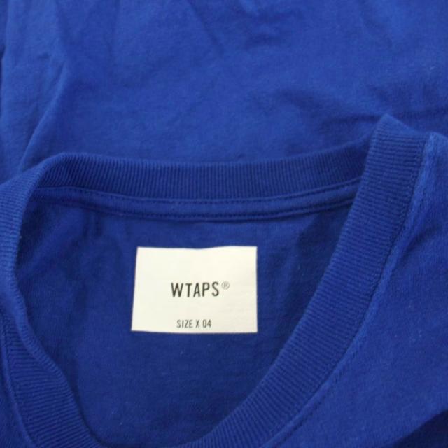 【中古】ダブルタップス WTAPS 25SS SIGN 01 SS Cotton Tシャツ カットソー 4 青 ブルー クルーネック 半袖_2