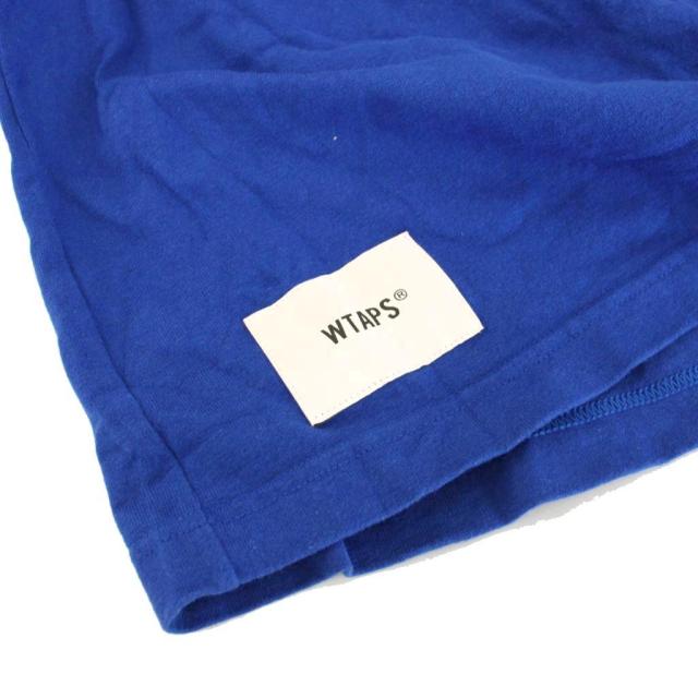 【中古】ダブルタップス WTAPS 25SS SIGN 01 SS Cotton Tシャツ カットソー 4 青 ブルー クルーネック 半袖_3