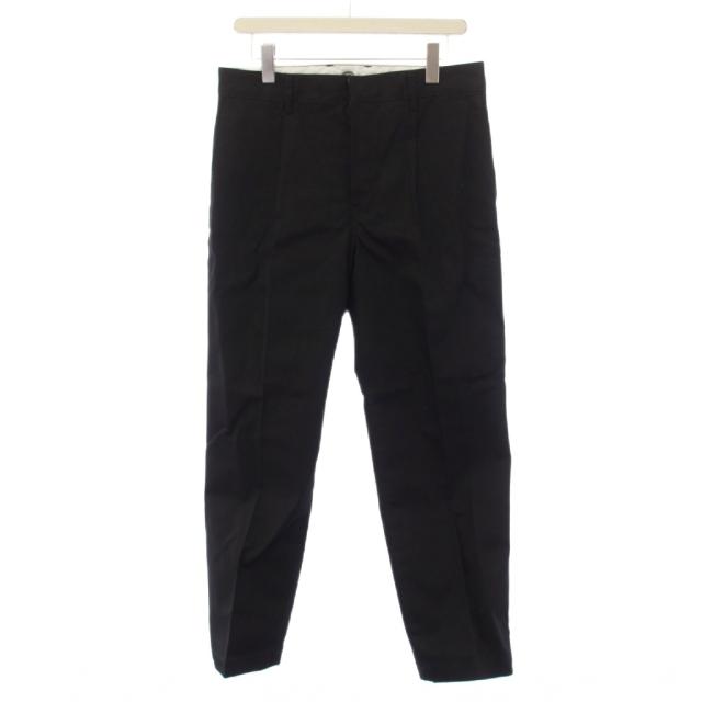 【中古】Dickies × ワコマリア PLEATED TROUSERS ワイドトラウザーズ パンツ ジップフライ S 黒 メンズ