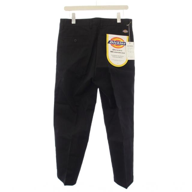 【中古】Dickies × ワコマリア PLEATED TROUSERS ワイドトラウザーズ パンツ ジップフライ S 黒 メンズ_1
