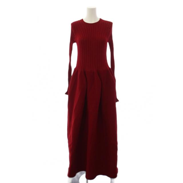 【中古】シーエフシーエル CFCL 22AW POTTERY DRESS ワンピース ロング 長袖 3 赤 CF004KH123 /BM レディース