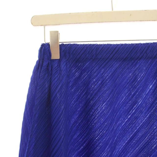 【中古】プリーツプリーズ PLEATS PLEASE イッセイミヤケ プリーツスカート ロング 1 ブルー PP83-JG582 /YM_4