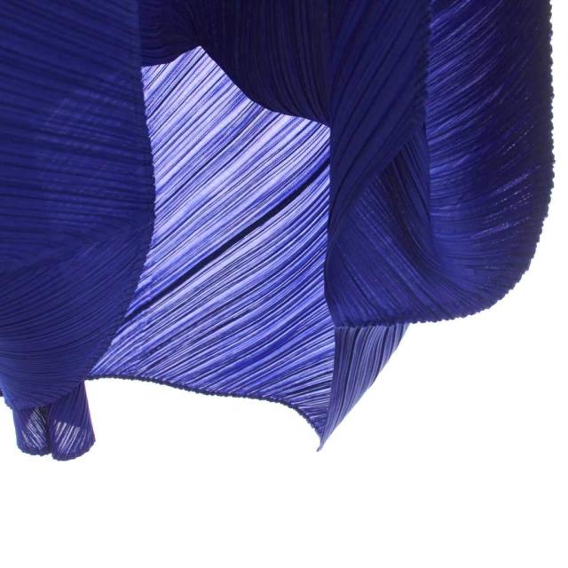 【中古】プリーツプリーズ PLEATS PLEASE イッセイミヤケ プリーツスカート ロング 1 ブルー PP83-JG582 /YM_5