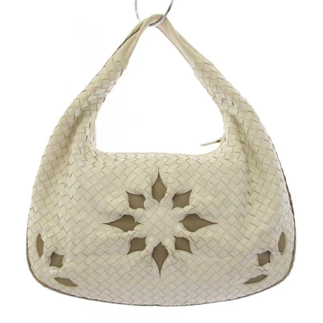 【中古】ボッテガヴェネタ BOTTEGA VENETA イントレチャート ホーボー ハンドバッグ レザー 白 115653 /KH ■OH