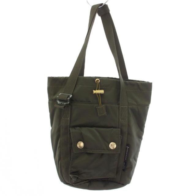 【中古】ポーター PORTER 吉田カバン MACKINTOSH MINI BUCKET TOTE ハンドバッグ カーキ /TK レディース
