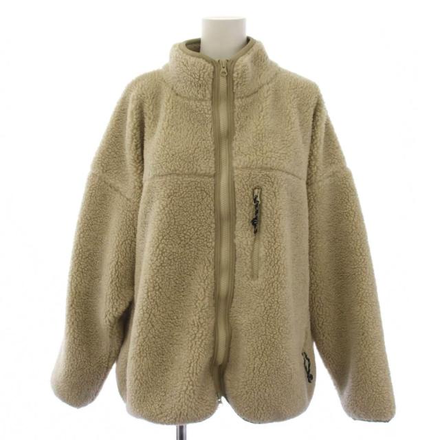 【中古】ドゥーズィエムクラス DEUXIEME CLASSE 20AW ボアブルゾン ジャケット ジップアップ F ベージュ レディース