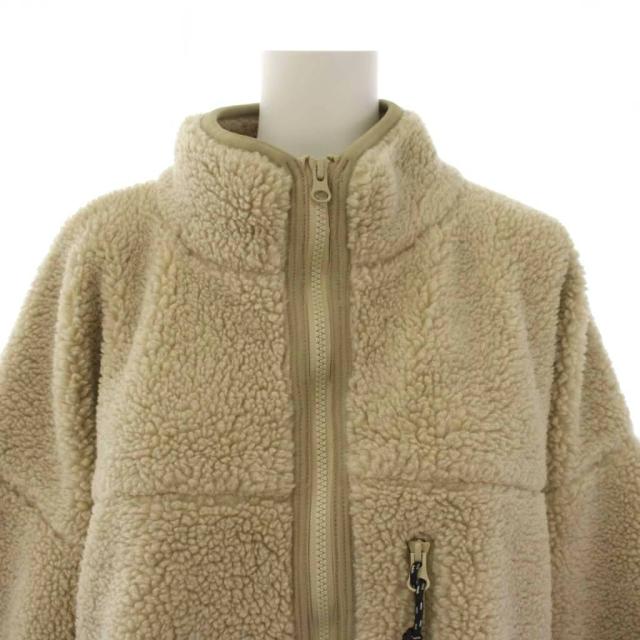 【中古】ドゥーズィエムクラス DEUXIEME CLASSE 20AW ボアブルゾン ジャケット ジップアップ F ベージュ レディース_5