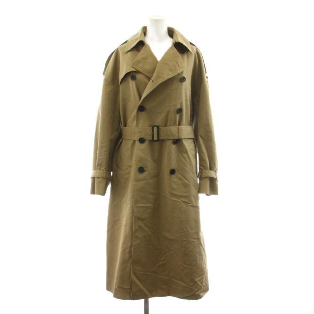 【中古】ハイク TRENCH COAT BIG FIT トレンチコート ビッグフィット ロング ライナー ベルト付き ベージュ 17155