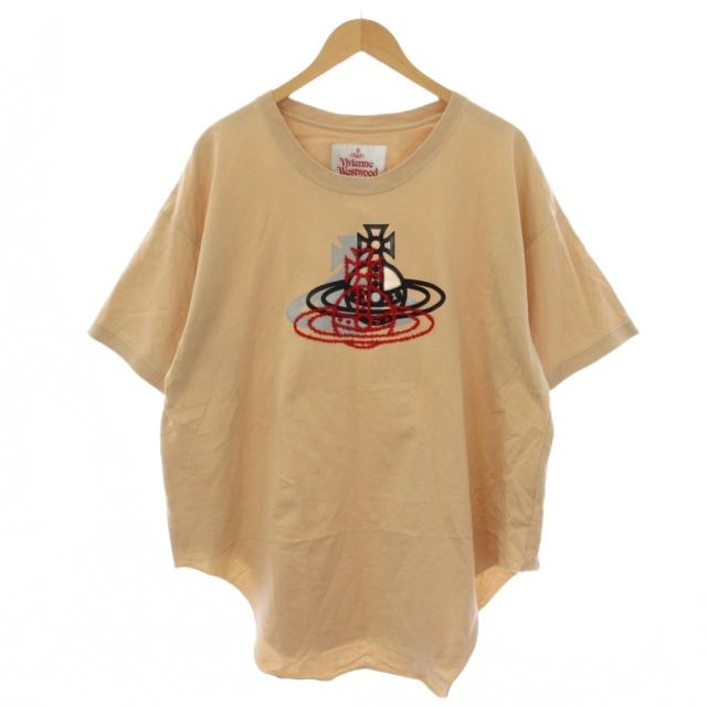 【中古】ヴィヴィアンウエストウッドレッドレーベル Tシャツ カットソー 半袖 00 ベージュ レディース
