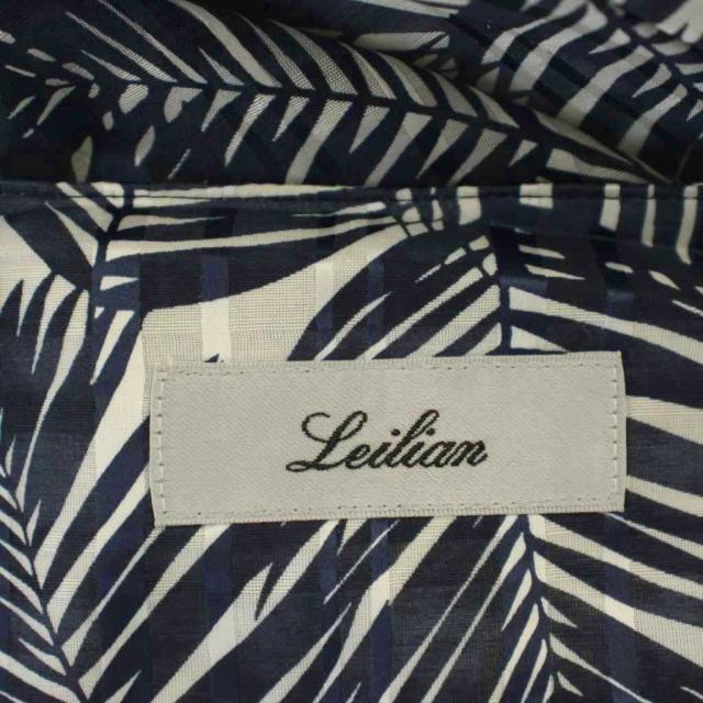 【中古】レリアン Leilian ノースリーブ 衣装 ロング 総柄 大きめ大きさ 17 米国海軍 紺 344607