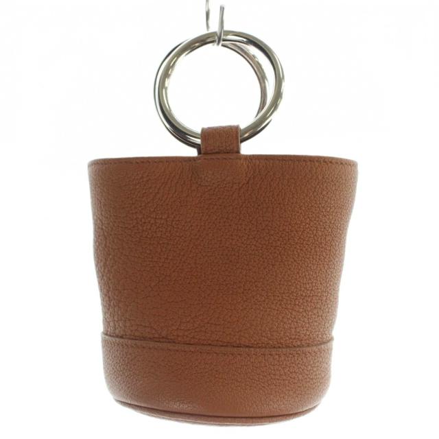 【中古】サイモンミラー Simon Miller BONSAI BAG ハンドバッグ ミニ リングハンドル茶 ブラウン /YI34 レディース