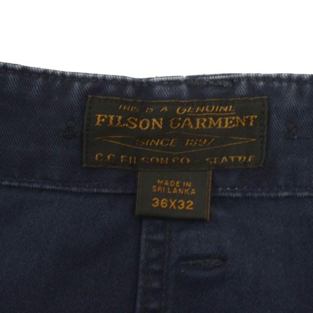 【中古】フィルソン FILSON ガーメント GARMENT カーゴパンツ ジップフライ 36×32 紺 8049-45-50005 /BM メンズ