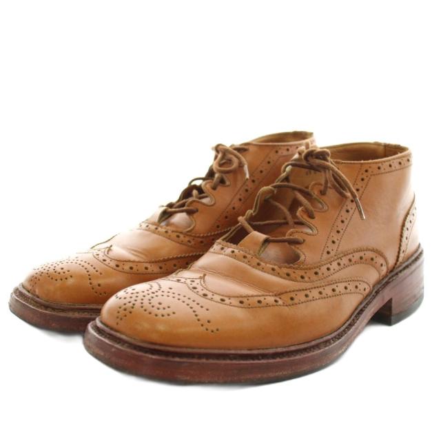 【中古】トリッカーズ TRICKER'S レザーシューズ ウイングチップ 5.5 茶 ブラウン L6012 /AN22 レディース