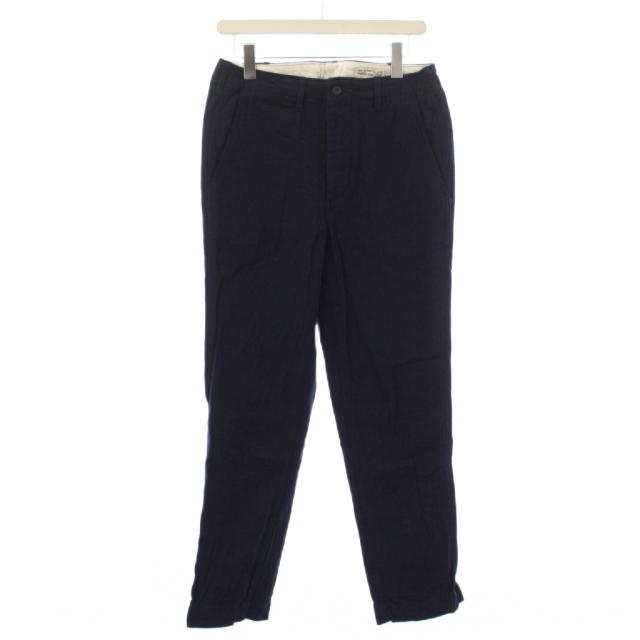 【中古】ボンクラ BONCOURA セルビッチストレートパンツ ボタンフライ 30 紺 072-915-4225 /BM メンズ