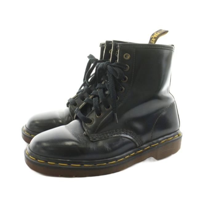 【中古】ドクターマーチン DR.MARTENS 8ホール ショートブーツ レースアップ レザー 5.5 黒 ブラック /KU レディース