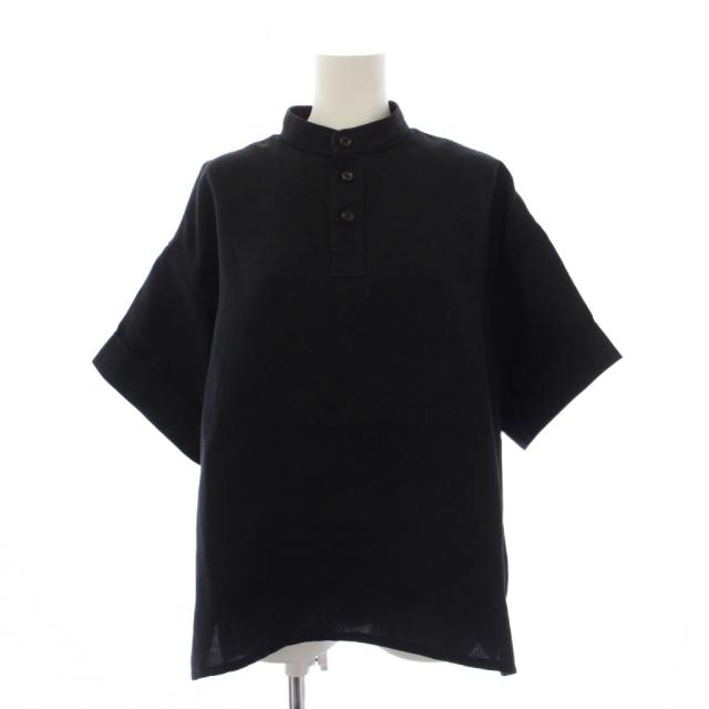 【中古】ザ リラクス THE RERACS シャツ ブラウス 半袖 F 黒 レディース