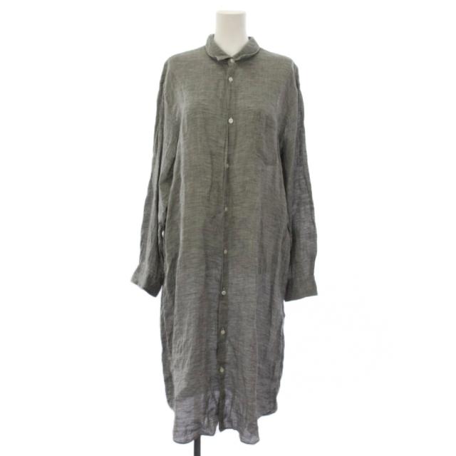 【中古】ジュンヤワタナベ JUNYA WATANABE COMME des GAR?ONS シャツ ワンピース ロング 長袖 S グレー レディース