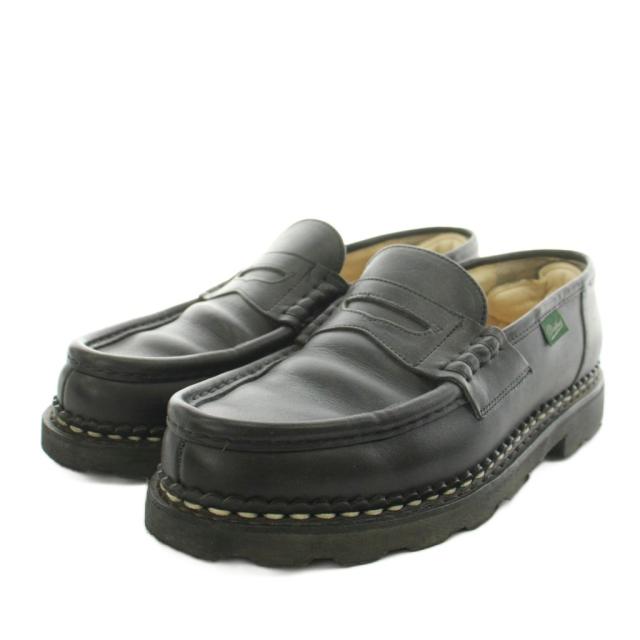 【中古】パラブーツ Paraboot ランス REIMS ローファー モカシン レザー 7 黒 ブラック 099412 /AN53 メンズ