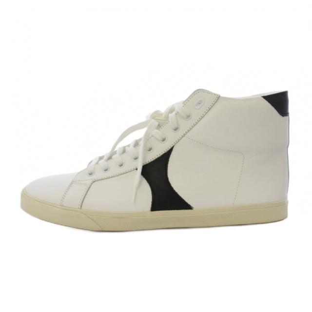 【中古】セリーヌ CELINE スニーカー シューズ ハイカット レザー 44 白 TR01M /BM メンズ