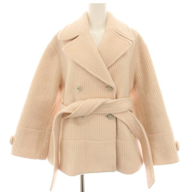 【中古】ハーリップトゥ Odette Wool Blend Coat ダブルブレスコート Pコート ピーコート ウール ショート丈 S