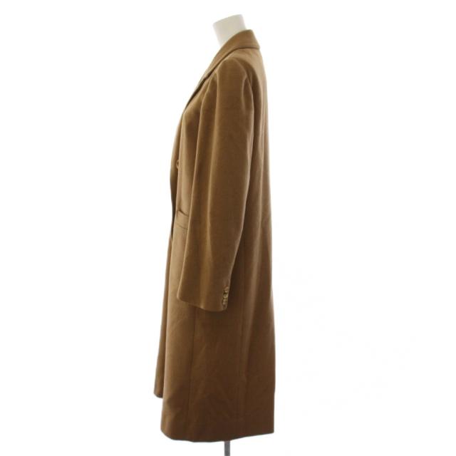 【中古】アクアスキュータム AQUASCUTUM HARRODS チェスターコート ロング カシミヤ 茶 /BM レディース_1