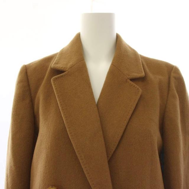 【中古】アクアスキュータム AQUASCUTUM HARRODS チェスターコート ロング カシミヤ 茶 /BM レディース_6
