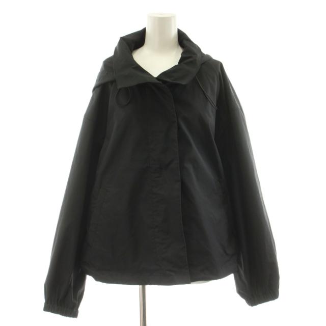 【中古】ミューズ ドゥーズィエム クラス 25AW WASHED STAND ZIP ブルゾン ジャケット ジップアップ F 黒 ブラック