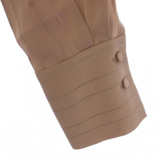 【中古】未使用品 コラム COLUMN カシュクールブラウス シャツ 長袖 38 ベージュ レディース_6