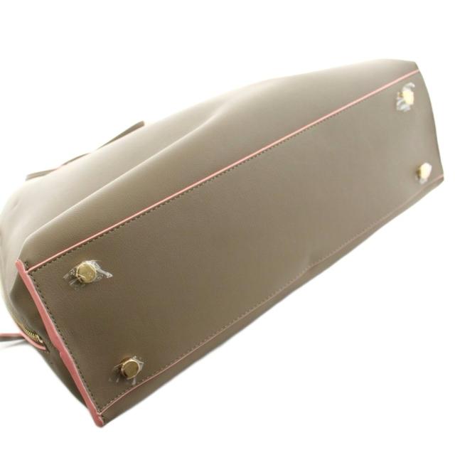 【中古】未使用品 ロペ EPOR Y BAG Medium+ ショルダーバッグ トートバッグ フェイクレザー 茶 ピンク GGX83350_3