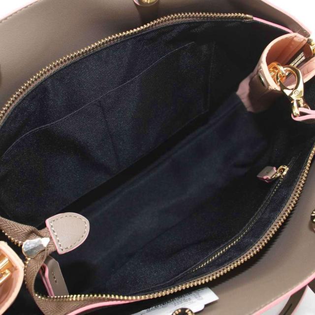 【中古】未使用品 ロペ EPOR Y BAG Medium+ ショルダーバッグ トートバッグ フェイクレザー 茶 ピンク GGX83350_4