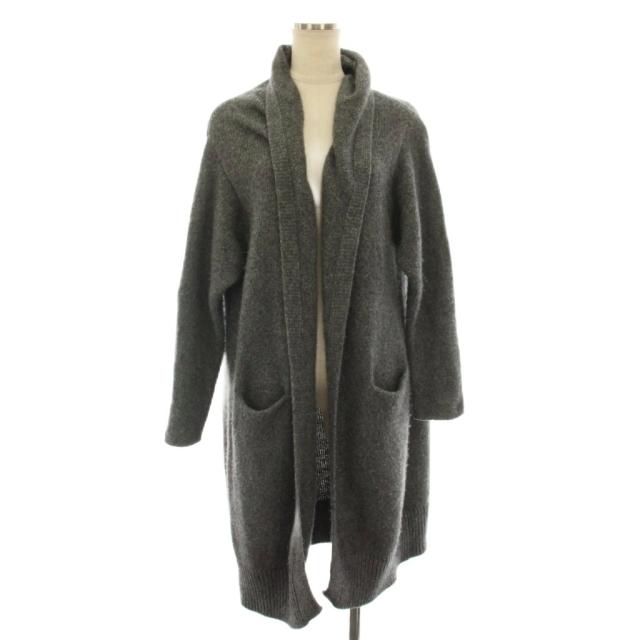 【中古】ミューズ ドゥーズィエム クラス ニットカーディガン ガウン 長袖 カシミヤ グレー 17080500411030