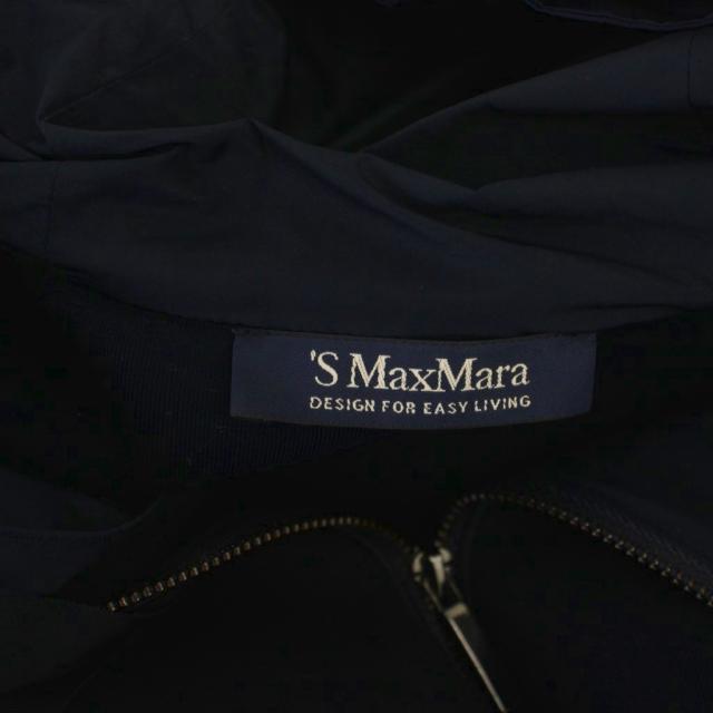 【中古】Sマックスマーラ 'S Max Mara ボンネット厚地の外套 ロング ジップアップ L 米国海軍 /BM レディース