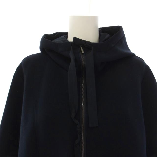 【中古】Sマックスマーラ 'S Max Mara ボンネット厚地の外套 ロング ジップアップ L 米国海軍 /BM レディース