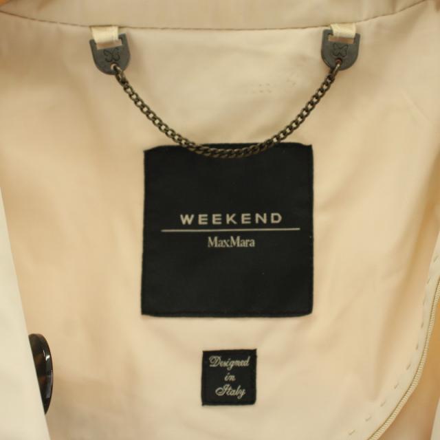 【中古】マックスマーラ ウィークエンドライン MAX MARA WEEKEND LINE トレンチコート ロング 40 アイボリー_3