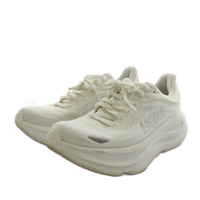 【中古】ホカオネオネ HOKA ONE ONE BONDI 9 スニーカー シューズ 24.5cm 白 ホワイト 1162012 /AN65 レディース