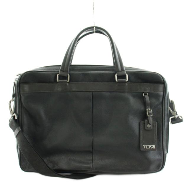 【中古】トゥミ TUMI ブリーフケース ビジネスバッグ ハンドバッグ ショルダーバッグ 2way レザー 黒 ブラック