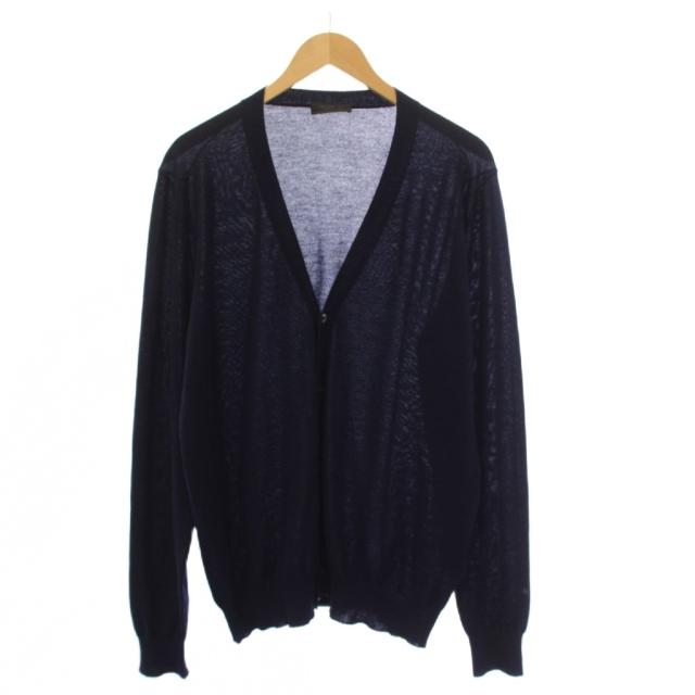 【中古】プラダ PRADA カーディガン 52 紺 ネイビー /AN70 メンズ