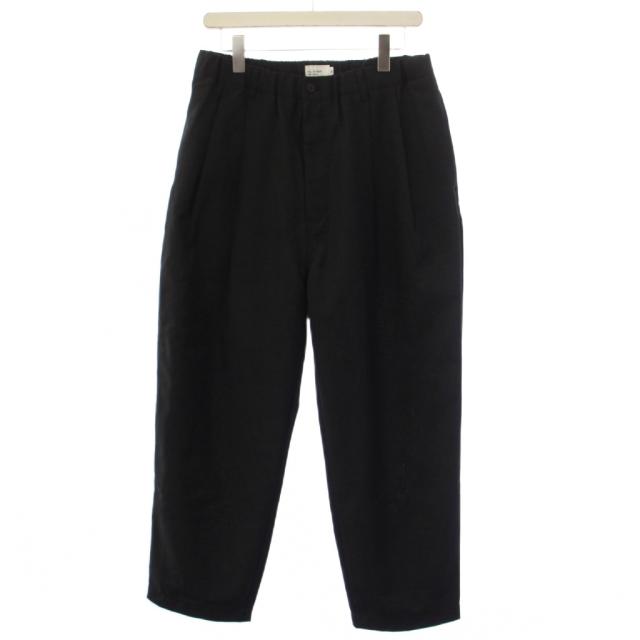 【中古】スティルバイハンド STILL BY HAND スラックスパンツ ジップフライ ウール モヘヤ 48 黒 PT01253 /BM メンズ