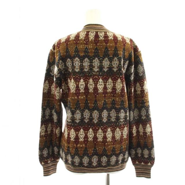 【中古】ミッソーニ MISSONI セットアップ ニット セーター 長袖 フレアスカート ひざ丈 総柄 ウール 46 42 茶 【中古】ミッソーニ MISSONI セットアップ ニット セーター 長袖 フレアスカート ひざ丈 総柄 ウール 46 42 茶