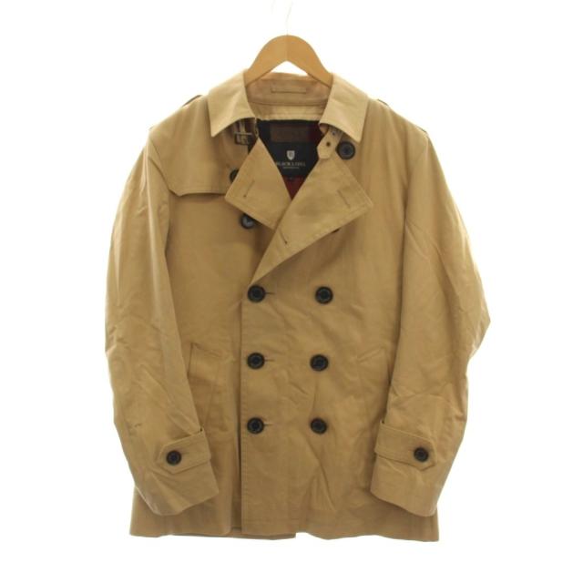 【中古】ブラックレーベルクレストブリッジ ショートトレンチコート 裏地チェック ライナー付き アウター M