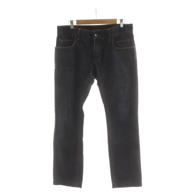 【中古】ドルチェ&amp;ガッバーナ ドルガバ DOLCE&amp;GABBANA 14GOLD デニムパンツ ジーンズ 48 紺 ネイビー G39WLD/G8A70