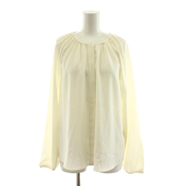 【中古】セオリー Theory 26SS Prime Georgette Button Front Blouse ブラウス シャツ 長袖 S アイボリー 01-6108212