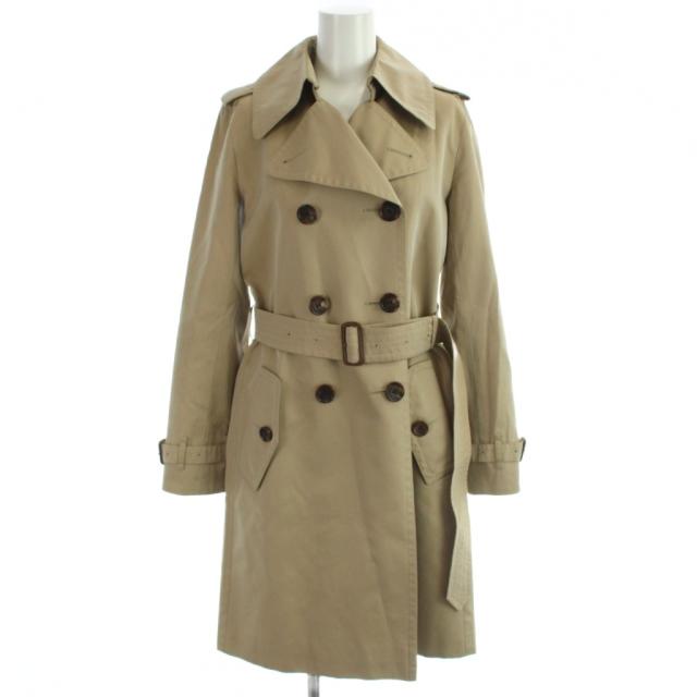 【中古】バーバリー ロンドン BURBERRY LONDON トレンチコート ロング 裏地ノバチェック ベルト 38 ベージュ