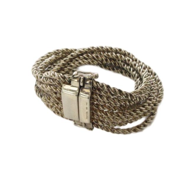 【中古】ティファニー TIFFANY & CO. ツイストロープ 9連 チェーンブレスレット 925 シルバーカラー /KH ■OH