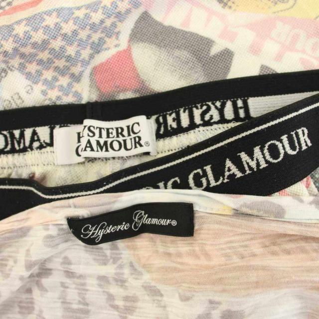 【中古】ヒステリックグラマー HYSTERIC GLAMOUR セットアップ 上下 Tシャツ カットソー 半袖 パンツ 総柄 F_3